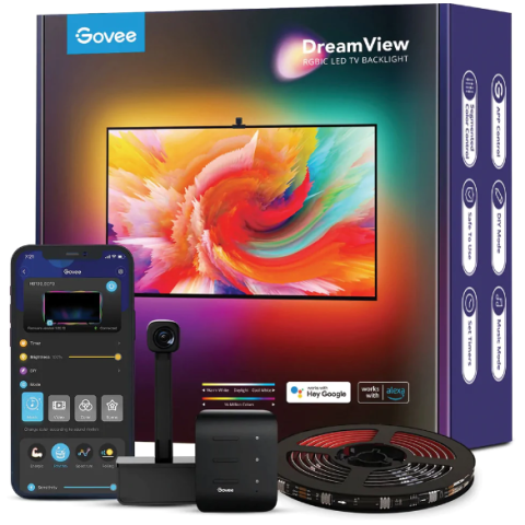 Govee H6199 影院感 Wi-Fi 電視背光燈帶 (5.0米) (75-85吋電視適用) (H61992D4-OF-UK)